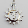 Pendant, Lead-free Zinc Alloy Jewelry Findings, Sun 19x16mm Hole:1mm, Sold by Bag