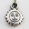 Pendant, Lead-free Zinc Alloy Jewelry Findings, 12x9mm Hole:1.5mm, Sold by Bag