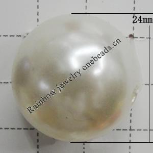 Imitation Pearl Acrylic beads,jewelry finding beads, Round 24mm, Sold by Bag