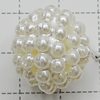 Imitation Pearl Acrylic beads,jewelry finding beads, 20mm Hole:2mm, Sold by Bag