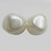 Imitation Pearl Acrylic beads,jewelry finding beads, Faceted Oval 10x8mm Hole:1.5mm, Sold by Bag