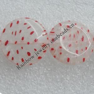  Millefiori Glass Beads, Flat Round 8mm Sold per 16-Inch Strand