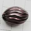 Imitation Pearl Acrylic beads,jewelry finding beads, Fluted Twist Oval 22x16mm Hole:2mm, Sold by Bag