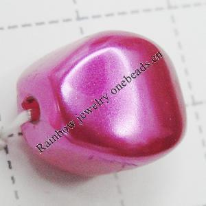 Imitation Pearl Acrylic beads,jewelry finding beads, Faceted Oval 15x12mm Hole:2mm, Sold by Bag