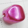 Imitation Pearl Acrylic beads,jewelry finding beads, Faceted Oval 15x12mm Hole:2mm, Sold by Bag