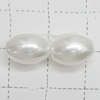 Imitation Pearl Acrylic beads,jewelry finding beads, Oval 11x8mm Hole:2mm, Sold by Bag