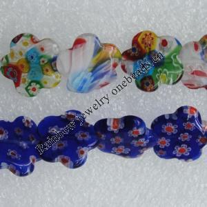  Millefiori Glass Beads, Flower 16mm Sold per 16-Inch Strand