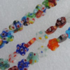  Millefiori Glass Beads Mix color, Flower 10mm Sold per 16-Inch Strand