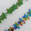  Millefiori Glass Beads, Star 10mm Sold per 16-Inch Strand