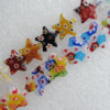  Millefiori Glass Beads Mix color, Star 12mm Sold per 16-Inch Strand