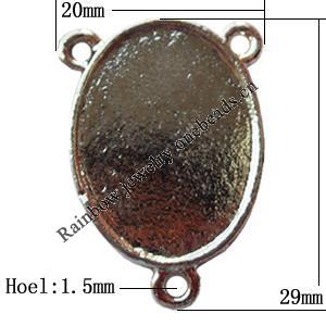 Connectors, Lead-free Zinc Alloy Jewelry Findings, 20x29mm Hole:1.5mm, Sold by Bag