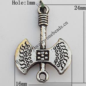 Connectors, Lead-free Zinc Alloy Jewelry Findings, 16x24mm Hole:1mm, Sold by Bag