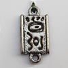 Connectors, Lead-free Zinc Alloy Jewelry Findings, 9x17mm Hole:1mm, Sold by Bag