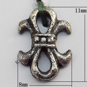 Connectors, Lead-free Zinc Alloy Jewelry Findings, 8x11mm Hole:2mm, Sold by Bag