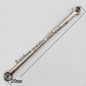Connectors, Lead-free Zinc Alloy Jewelry Findings, 10x20mm, Sold by Bag