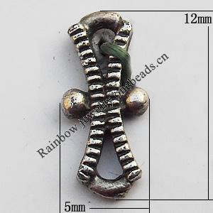 Connectors, Lead-free Zinc Alloy Jewelry Findings, 12x5mm Hole:1mm, Sold by Bag