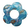 Watermark Acrylic Beads, Flower 32mm Hole:2mm, Sold by Bag 