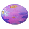 Watermark Acrylic Beads, Flat Oval 33x26mm Hole:2mm, Sold by Bag 