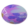 Watermark Acrylic Beads, Flat Oval 33x26mm Hole:2mm, Sold by Bag 