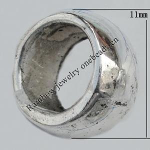 Bead Zinc Alloy Jewelry Findings Lead-free, 11mm,8mm, Sold by Bag