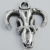 Pendant Zinc Alloy Jewelry Findings Lead-free, 15x17mm Hole:2mm Sold by Bag