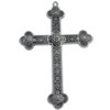 Pendant Zinc Alloy Jewelry Findings Lead-free, Cross 80x54mm Hole:2mm Sold by Bag