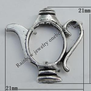 Pendant Zinc Alloy Jewelry Findings Lead-free, 21x21mm Sold by Bag