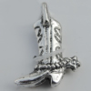 Pendant Zinc Alloy Jewelry Findings Lead-free, Boot 17x13mm Hole:2mm Sold by Bag