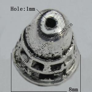 Bead Zinc Alloy Jewelry Findings Lead-free, 7x8mm, Hole:1mm Sold by Bag