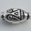 Bead Zinc Alloy Jewelry Findings Lead-free, 12x7mm, Hole:1mm Sold by Bag