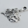 Pendant Zinc Alloy Jewelry Findings Lead-free, 21x12mm Hole:2mm Sold by Bag