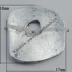 Pendant Zinc Alloy Jewelry Findings Lead-free, 10x17mm Hole:3.5mm Sold by Bag