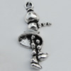 Pendant Zinc Alloy Jewelry Findings Lead-free, 23x12mm Hole:1mm Sold by Bag