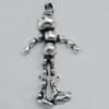 Pendant Zinc Alloy Jewelry Findings Lead-free, 27x14mm Hole:1mm Sold by Bag