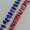  Millefiori Glass Beads,  Flat Round 10x7mm Sold per 16-Inch Strand