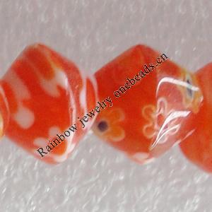  Millefiori Glass Beads,  10x8mm Sold per 16-Inch Strand