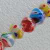  Millefiori Glass Beads Mix color, 10x8mm Sold per 16-Inch Strand