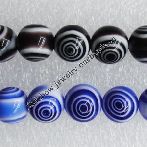  Millefiori Glass Beads,  Round 8mm Sold per 16-Inch Strand