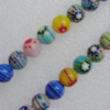  Millefiori Glass Beads Mix color,  Round 10mm Sold per 16-Inch Strand