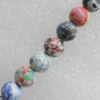 Turquoise Beads Mix color,  Flat Round 6mm Sold per 15-Inch Strand