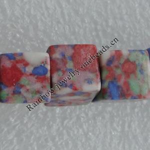  Turquoise Beads,  Cube 10mm Sold per 15-Inch Strand