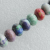  Turquoise Beads,  Flat Round 10mm Sold per 15-Inch Strand