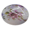 Watermark Acrylic Beads, Flat Oval 33x26mm Hole:2mm, Sold by Bag