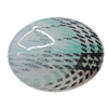 Watermark Acrylic Beads, Flat Oval 33x26mm Hole:2mm, Sold by Bag