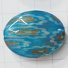 Watermark Acrylic Beads, Flat Oval 33x26mm Hole:2mm, Sold by Bag