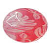 Watermark Acrylic Beads, Flat Oval 33x26mm Hole:2mm, Sold by Bag