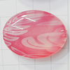 Watermark Acrylic Beads, Flat Oval 33x26mm Hole:2mm, Sold by Bag