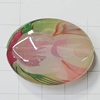 Watermark Acrylic Beads, Flat Oval 33x26mm Hole:2mm, Sold by Bag