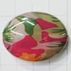 Watermark Acrylic Beads, Flat Oval 33x26mm Hole:2mm, Sold by Bag