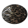 Watermark Acrylic Beads, Flat Oval 33x26mm Hole:2mm, Sold by Bag